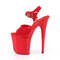 Босоніжки Pleaser Flamingo-808N на підборах 8 дюймів, босоніжки з ремінцем на щиколотці 4 дюйми, червоні