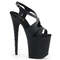 Босоніжки Pleaser Flamingo-831 *8 дюймів на підборах, 4 дюйми PF Criss-Cross Sling Back Sandal, чорні, з веганської шкіри/чорні