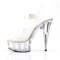 Босоножки Pleaser Delight-608 с каблуком 6 дюймов и ремешком на щиколотке, прозрачные