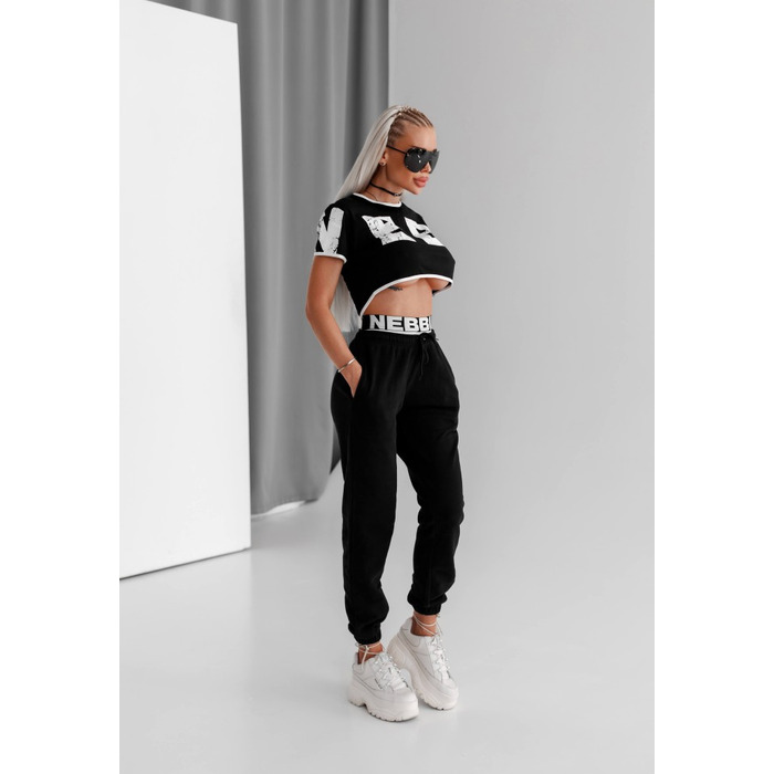 Топ Nebbia Oversized crop top GAME ON Black 610