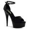 Босоніжки Pleaser Delight-618PS *6 дюймів на підборах, 1 3/4 дюйма, закритий ремінець на щиколотці ззаду, босоніжки D'Orsay, чорні