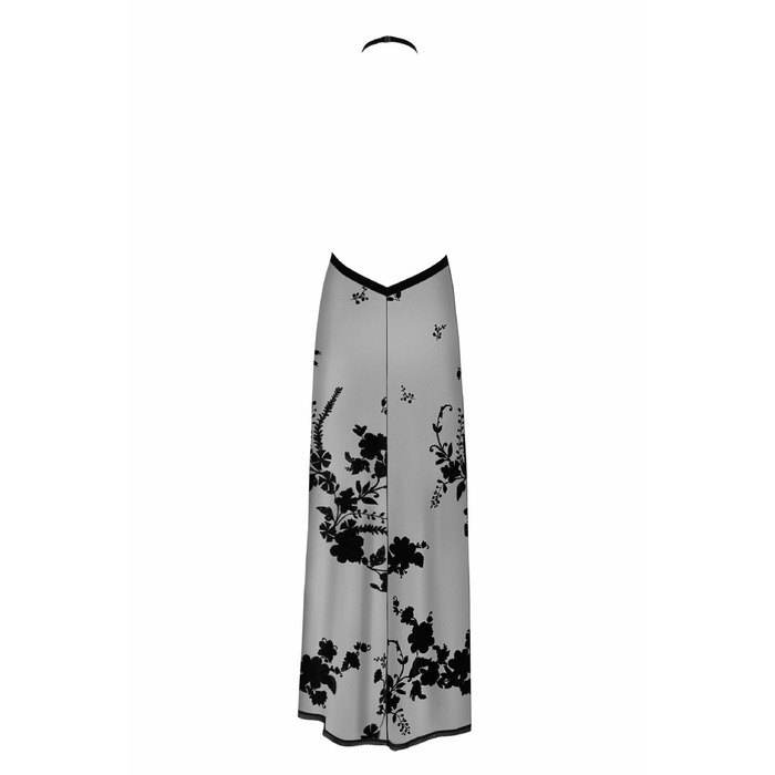 Платье сексуальное длинное Noir Handmade Divinity F312 с глубоким декольте, черное, L