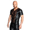 Футболка чоловіча із вставками сітки посередині Noir Handmade H029 чорна, S
