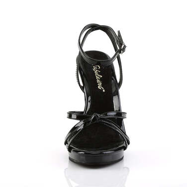 Босоножки Flair-436, каблук 4 1/2 дюйма, босоножкии с ремешком на щиколотке шириной 1/2 дюйма, черные