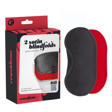Набір з 2 масок для очей CRUSHIOUS, чорна і червона