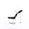 Босоніжки Pleaser Passion-708 на підборах 7 дюймів, з ремінцем на щиколотці Comfort шириною 2 3/4 дюйма, чорні/прозорі