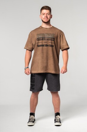 Футболка Nebbia Washed-off Oversized T-shirt HERITAGE Light Brown 355