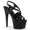 Босоніжки Pleaser Adore-730 на підборах 7 дюймів, 2 3/4 дюйма PF Criss Cross Slingback, чорні