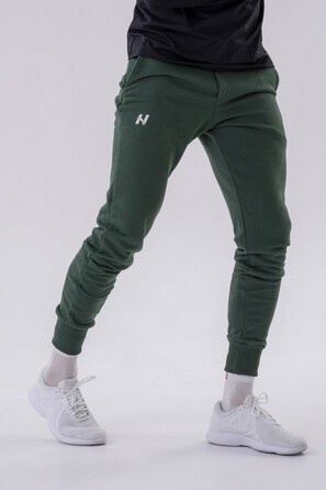 Штани Slim sweatpants with side pockets 'Reset” 321 Dark Green Khaki