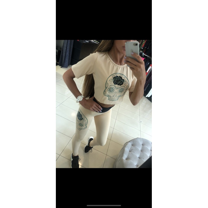 Топ Fitzona Shirt Beige Tee Short Sleeve