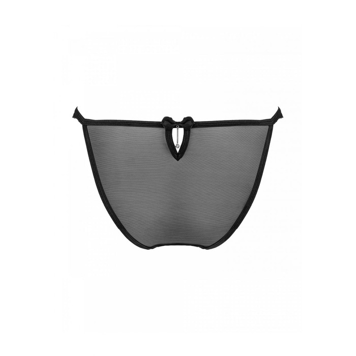 Трусики напівпрозорі з мереживом Obsessive Ivannes чорний, L/XL