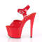 Босоножки Pleaser Sky-308N, каблук 7 дюймов, ремешок на щиколотке шириной 2 3/4 дюйма, красные