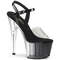 Босоніжки Pleaser Adore-708T-1 на підборах 7 дюймів, 2 3/4 дюйма з ремінцем на щиколотці PF Ombre, сірі/прозорі