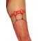 Підв'язки для панчох Street Chic Leg Avenue, з бантиком і підвіскою, червоні, One Size