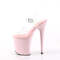 Босоніжки Pleaser Flamingo-808 на підборах 8 дюймів, босоніжки з ремінцем на щиколотці 4 дюйми, прозорі/рожеві