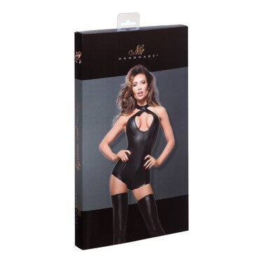 Боді шорти з нашийником F169 Noir Handmade L