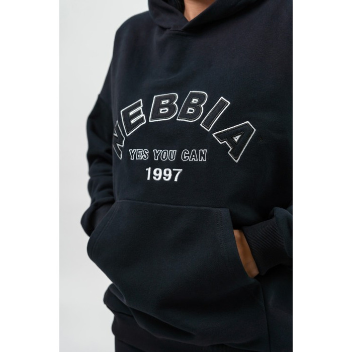 Худі Nebbia Branded Oversized Hoodie Gym Rat Black 256