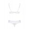 Комплект открытая грудь Obsessive Miamor 2 pcs set white S/M