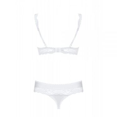Комплект відкриті груди Obsessive Miamor 2 pcs set white S / M