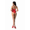 Боді сітка з мереживом Passion BS094 red