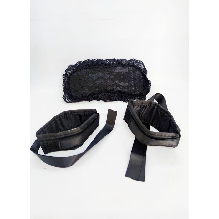 Наручиники DS Fetish Handskaff with blinfold black