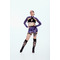 FRAME skirt Violet print mesh_ фіолетова сітка з принтом
