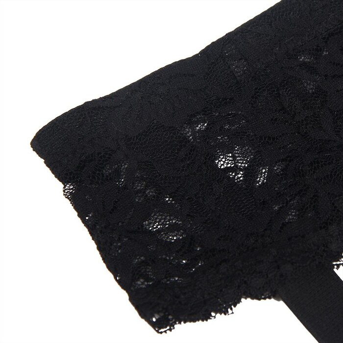 Мереживний пояс для панчіх Star Night з трусиками, чорний