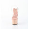 Босоніжки Pleaser Adore-708 на підборах 7 дюймів, босоніжки з ремінцем на щиколотці 2 3/4 дюйма, прозорі/рум'яні
