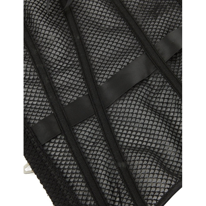 Корсет из сетки Star Night с крючками и шнуровкой, черный, S (без коробки)