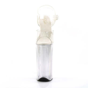 Босоніжки Beyond-008 на підборах 10 дюймів, з ремінцем на щиколотці 6 1/4 дюйма, прозорі