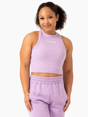 Майка Sideline Rib Crop Tank - Lilac