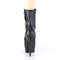 Ботильоны Pleaser Delight-1020PK, каблук 6 дюймов, 3,5 см, шнуровка спереди, боковая молния, чёрная искусственная кожа/чёрный