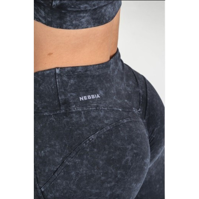 Легінси Nebbia Washed High Waisted Leggings GYM WARRIOR Black 776