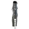 Ботинки Pleaser Irongrip-1020, каблук 7 дюймов, латунь, 3 1/4 дюйма, шнуровка, боковая молния, чёрная искусственная кожа/серебро
