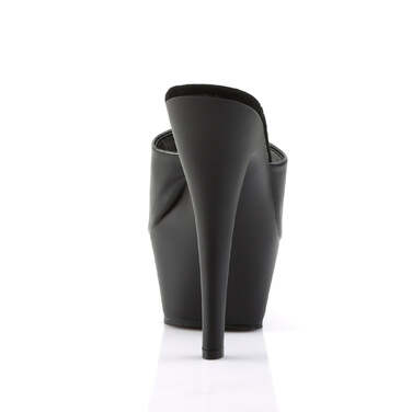 Босоножки Slides Kiss-201 с шипами на каблуке 6 дюймов, чёрная веганская кожа