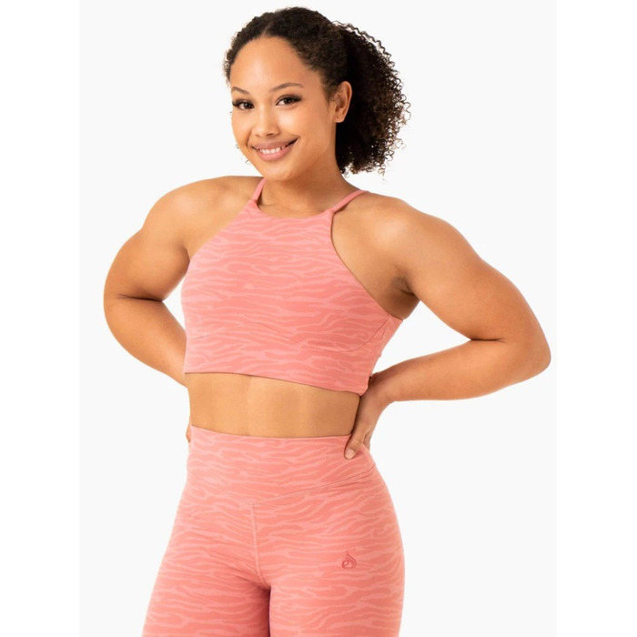Топ Transform Reversible Sports Crop - Pink Zebra
