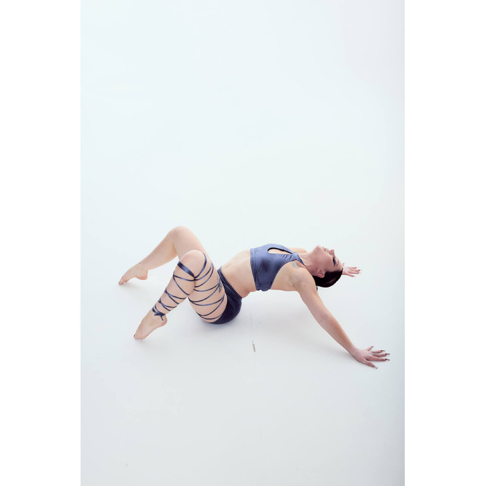 TRUE shorts Blue graphite silk_ синій графітовий шовк