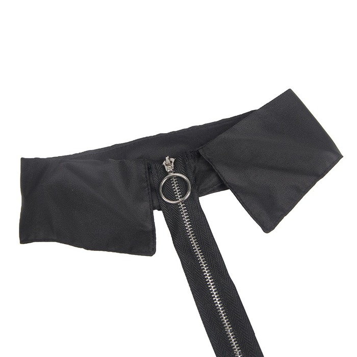 Платье-костюм Star Night с застежками-молниями и пажами для чулков, черный, XL (без коробки)