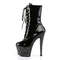 Чоботи Pleaser Stardust-1020-7 на підборах 7 дюймів, 2 3/4 дюйма, зі шнурівкою RS Diesel, чорні
