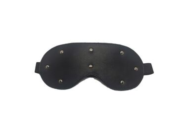 Маска на глаза кожа с заклепками, Black