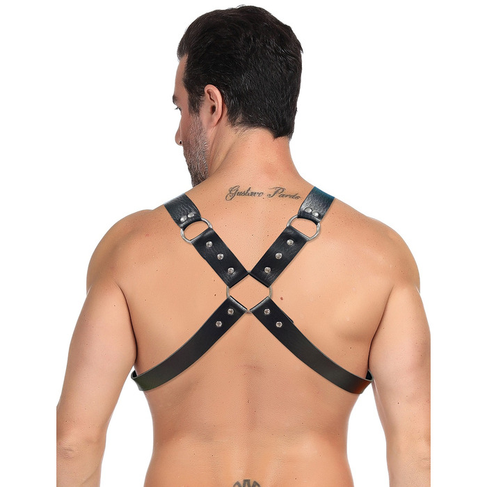 Портупея чоловіча Star Night зі штучної шкіри, чорна, One Size