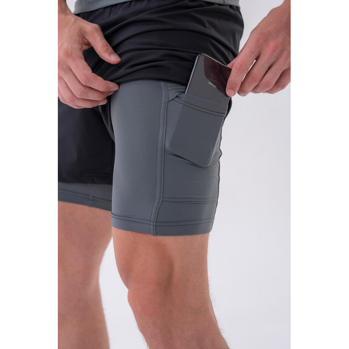 Шорти Double-Layer Shorts with Smart Pockets GREY 318