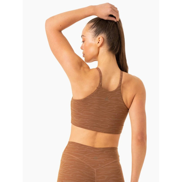 Топ Transform Reversible Sports Crop - Chocolate Zebra