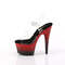Босоніжки Pleaser Adore-708SS на підборах 7 дюймів, з ремінцем на щиколотці 2 3/4 дюйма, прозорі/червоні