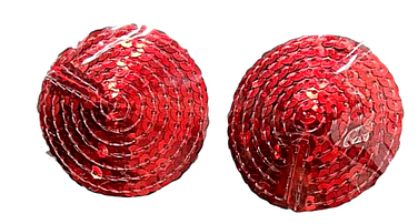 Пестисы на соски круглые Sunspice с пайетками, красные