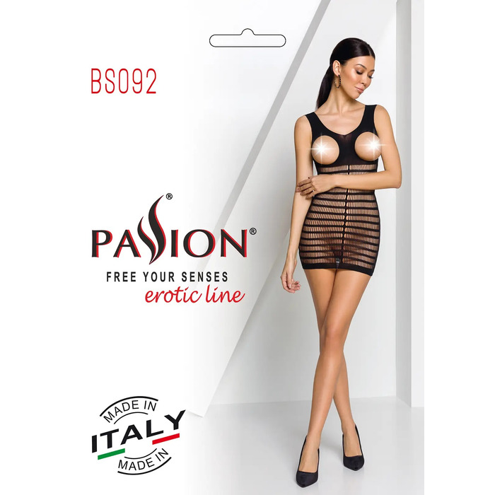 Платье с открытой грудью Passion BS092 black