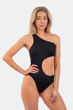 КУПАЛЬНИК ONE SHOULDER ASYMMETRICAL MONOKINI BLACK 459