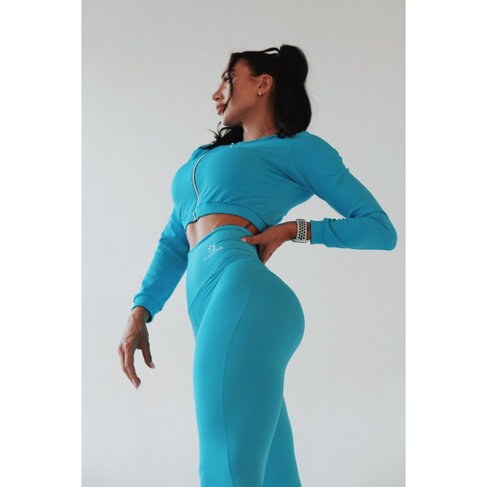 ЛЕГІНСИ BLUE LEGGINGS WIITH DETAIL ON THE BACK