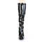Чоботи Pleaser Boots Seduce-2000 до коліна, 5 дюймів, звичайні, еластичні, з блискавкою збоку, чорні