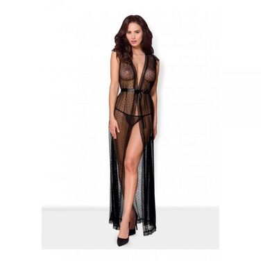 Пеньюар стрінги Obsessive 876-PEI-1 L / XL